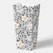 レトロの白黒の水玉模様と星 フェイバーボックス (裏面)