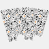 レトロの白黒の水玉模様と星 フェイバーボックス (見開き)