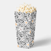 レトロの白黒の水玉模様と星 フェイバーボックス (はじけた状態)