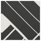 レトロの白黒アールデコパターン ファブリック (クローズアップ)