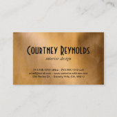 レトロの白黒シェブロンパターン銅 名刺 (裏面)