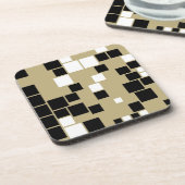 レトロの白黒パターンコースター コースター (左側)