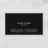 レトロの白黒パターンシンプルのロゴ 名刺 (裏面)