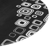 レトロの白黒正方形 カッティングボード (角)