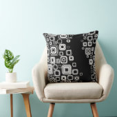 レトロの白黒正方形 クッション (椅子)