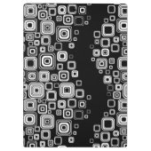 レトロの白黒正方形 クリップボード (裏面)