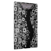 レトロの白黒正方形 クリップボード (右)