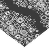 レトロの白黒正方形 ショートテーブルランナー (コーナー)