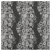 レトロの白黒正方形 ファブリック (見本)