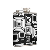 レトロの白黒正方形 フラスク (右)