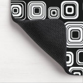 レトロの白黒正方形 マウスパッド (コーナー)