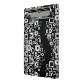 レトロの白黒正方形 ミニクリップボード (アングル2)