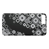 レトロの白黒正方形 Case-Mate iPhoneケース (裏面(横))