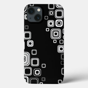レトロの白黒正方形 iPhone 13ケース