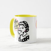 レトロの皮肉なマグカップ – コーヒーの理由 マグカップ (正面左)