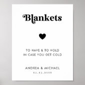 レトロの看板を掲げ結婚る毛布 ポスター (正面)