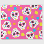 レトロの砂糖のスカル ラッピングペーパー (フラット)