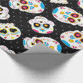 レトロの砂糖のスカル ラッピングペーパー (角)