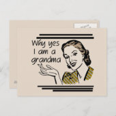 レトロの祖母のTシャツおよびギフト ポストカード (正面/裏面)