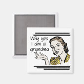 レトロの祖母のTシャツおよびギフト マグネット (正面/裏面)