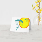 レトロの空のダイバー カード (黄色い花)