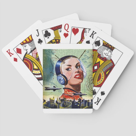 レトロの空想科学小説のトランプ トランプ (裏面)