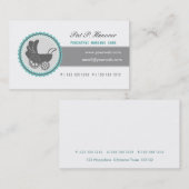 レトロの空色キャリッジヴィンテージのビクトリア時代の人時代 名刺 (正面/裏面)