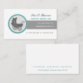 レトロの空色キャリッジヴィンテージのビクトリア時代の人時代 名刺 (正面/裏面)