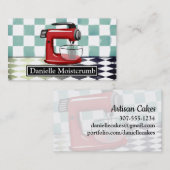 レトロの立場のミキサーのパン屋のペーストリー作りの職人の名刺 名刺 (正面/裏面)