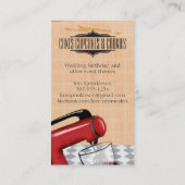 レトロの立場のミキサーのパン屋のペーストリー作りの職人の名刺 名刺 (裏面)