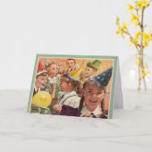 レトロの第65誕生日の1950年の幼年期の記憶 カード (黄色い花)