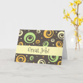 レトロの管理上のプロフェッショナル日カード カード (黄色い花)