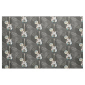 レトロの米国旗のギターおよびレコード ファブリック (ファットクウォーター)