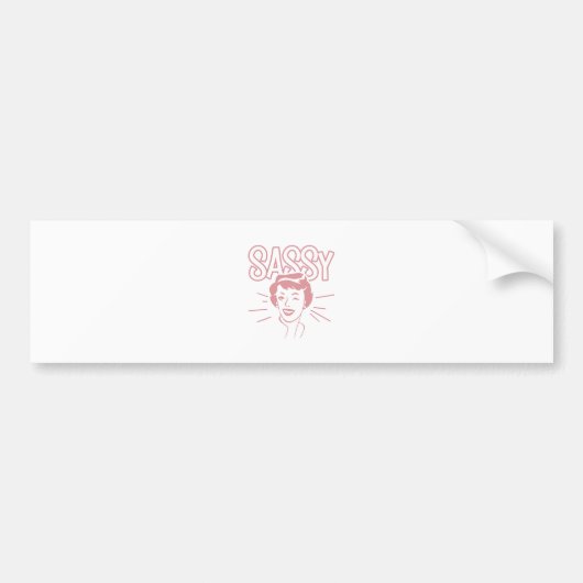 レトロの粋な態度 バンパーステッカー (正面)