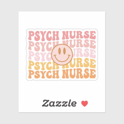 レトロの精神ナース、精神医学ナースのギフト シール (シート)