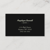 レトロの素晴らしい名刺、白黒 名刺 (裏面)