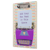 レトロの紫色のタイプライターの世紀半ばのモダンのカスタム クリップボード (左)