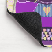 レトロの紫色のタイプライターの世紀半ばのモダンのカスタム マウスパッド (コーナー)