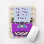 レトロの紫色のタイプライターの世紀半ばのモダンのカスタム マウスパッド (マウス)