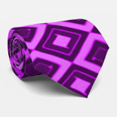 レトロの紫色のダイヤモンドパターン絹製ネクタイ ネクタイ (ロール)