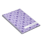 レトロの紫色の道具レシピのノート ノートブック (右側)