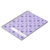 レトロの紫色の道具レシピのノート ノートブック (左側)