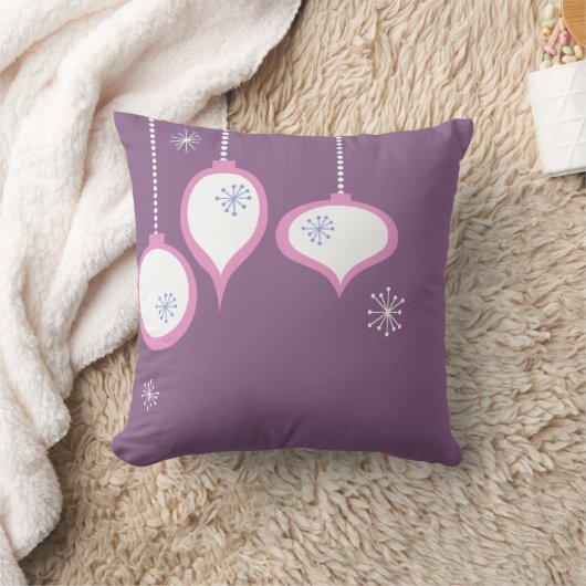 レトロの紫色の70年代のクリスマスの装飾用クッション クッション