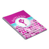 レトロの紫色はフィギュアスケート選手の女の子を一周します ノートブック (右側)