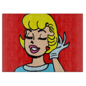 レトロの続きこま漫画の美しいのまな板 カッティングボード (正面)