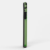 レトロの緑と黒のヒョウのプリントライム Case-Mate iPhoneケース (裏面/右)