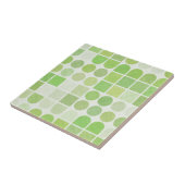 レトロの緑の幾何学的なパターン タイル (側面)