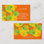 レトロの緑の水玉模様パターンモダンなおもしろいのカラフル 名刺 (正面/裏面)