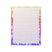 レトロの縁ど花はヴィンテージの虹彩 ノートパッド (回転)