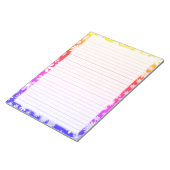 レトロの縁ど花はヴィンテージの虹彩 ノートパッド (アングル)